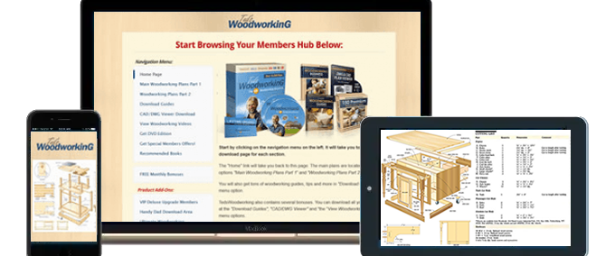 Online access to the woodworking plans library